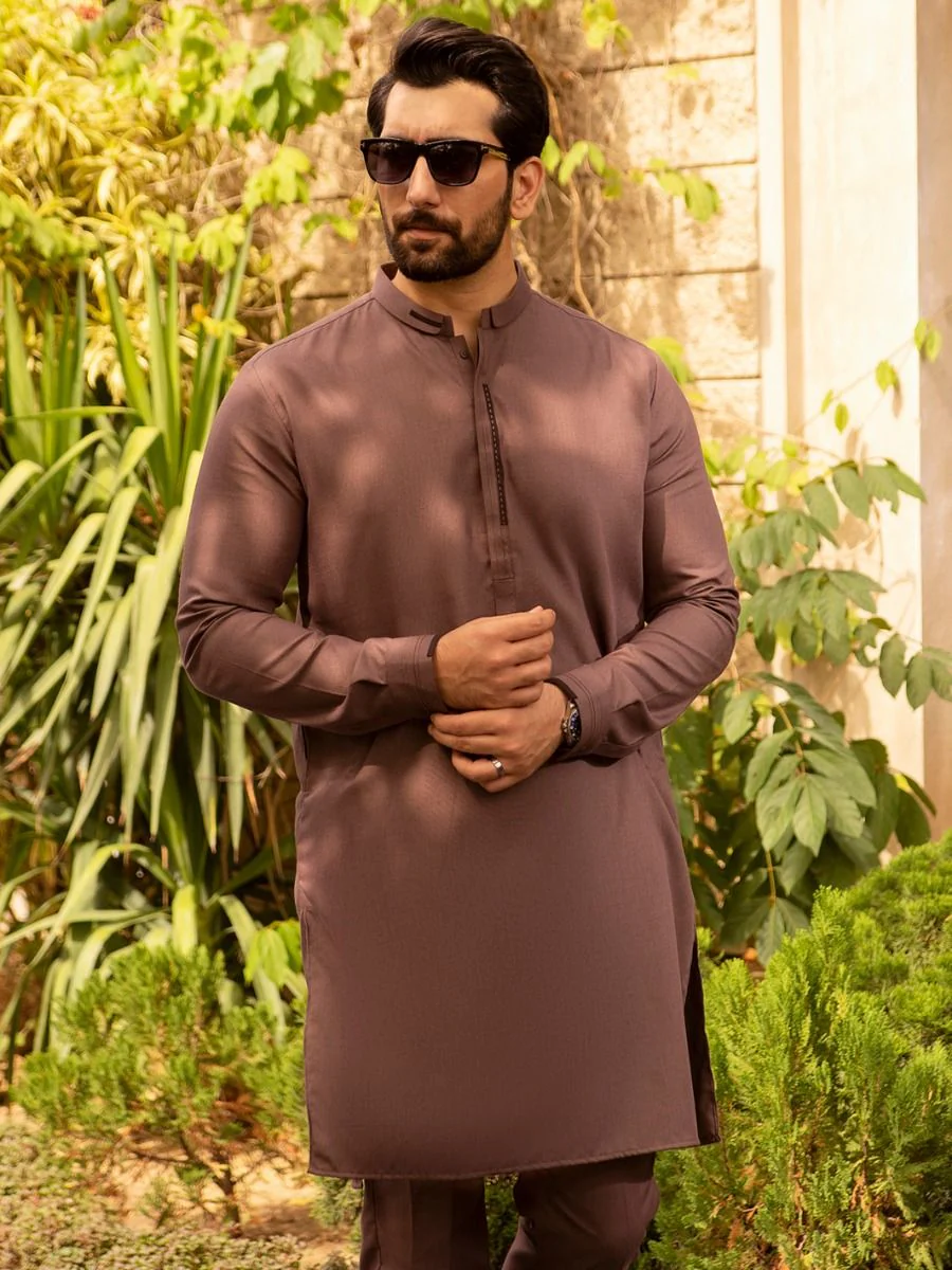 BROWN VISCOSE KURTA TROUSERS | AL-KT-US-2655/AM-5002A - Image 2