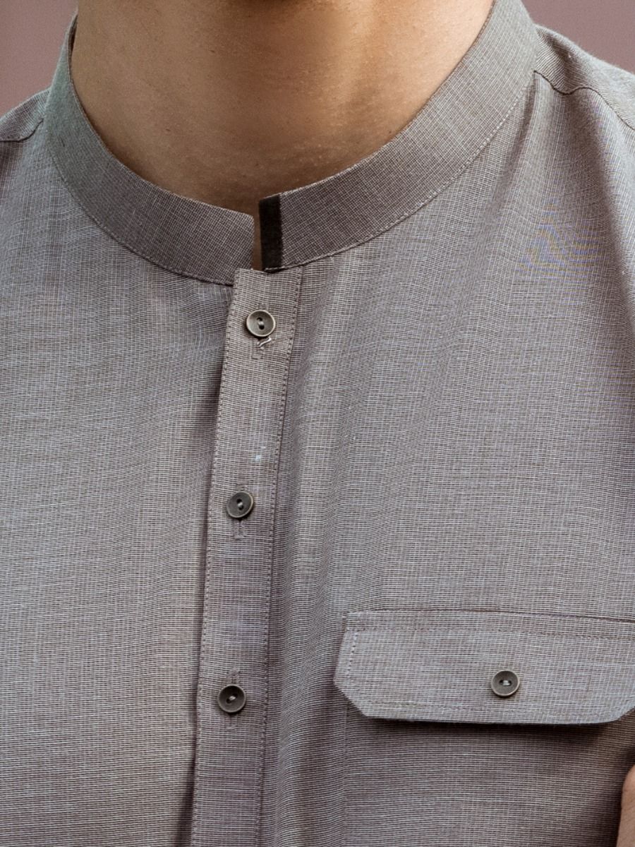 GREY COTTON KURTA TROUSERS | AL-KT-US-2673A/AM-908A - Image 2