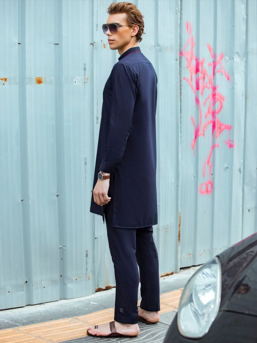 BLUE KURTA TROUSERS | AL-KT-US-2681/AM-993D - Image 2