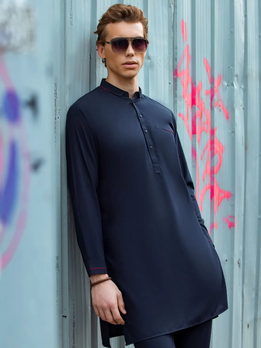 BLUE KURTA TROUSERS | AL-KT-US-2681/AM-993D - Image 4