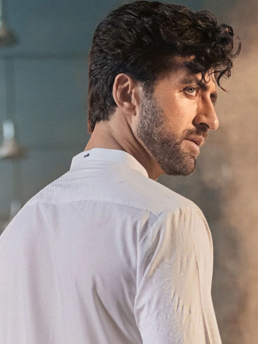 WHITE VISCOSE KURTA TROUSERS | AL-KT-US-2688/AM-994A - Image 7
