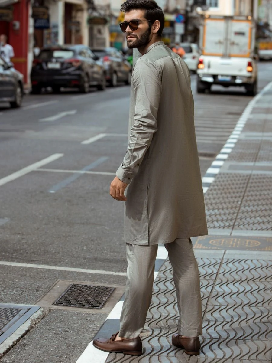 GREY KURTA TROUSERS | AL-KT-US-2696/AM-905B - Image 3