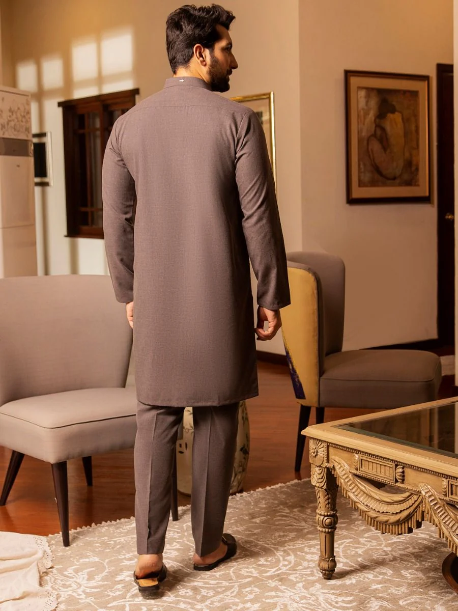 GREY VISCOSE KURTA TROUSERS | AL-KT-US-2709/AM-5031B - Image 4