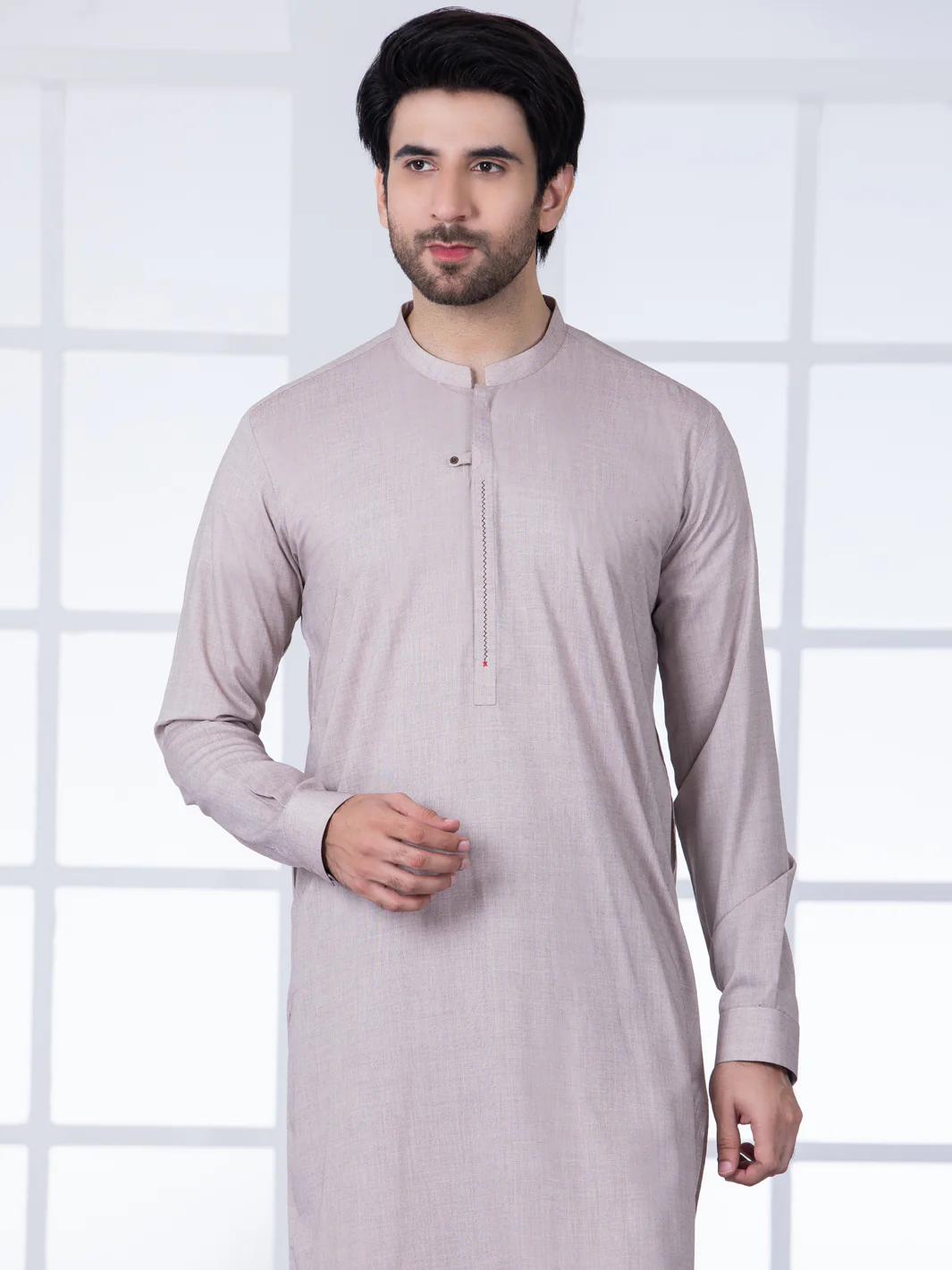 LIGHT BROWN KURTA TROUSERS | AL-KT-US-2751/AM-5058B - Image 4