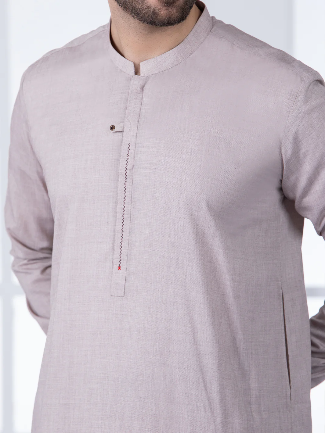 LIGHT BROWN KURTA TROUSERS | AL-KT-US-2751/AM-5058B - Image 5