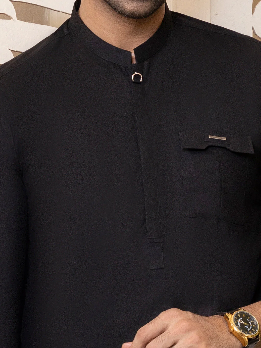 BLACK VISCOSE KURTA TROUSERS | AL-KT-US-2763/AM-907C - Image 2