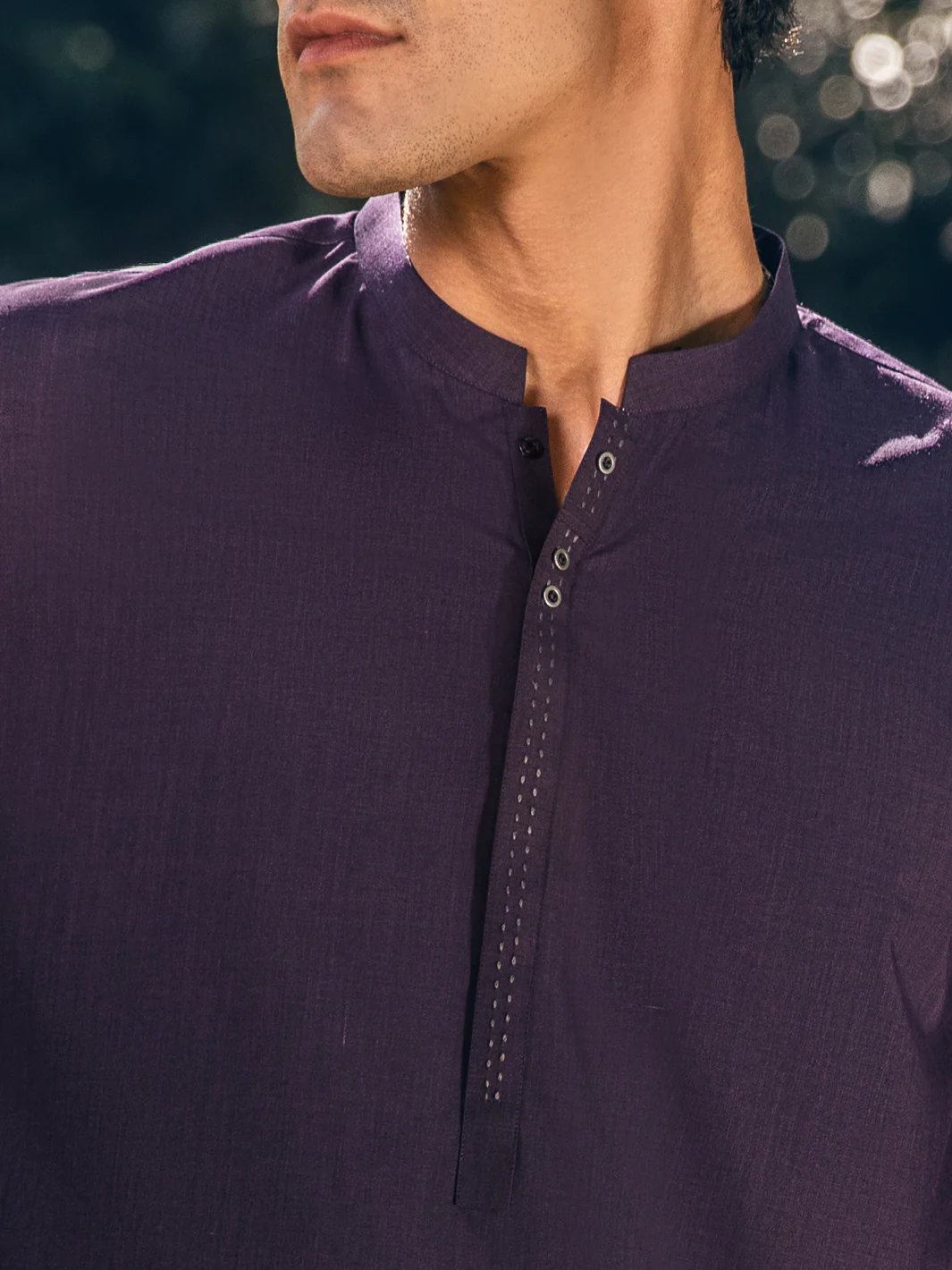 PURPLE VISCOSE KURTA TROUSERS | AL-KT-US-2884/AM-6093D - Image 2