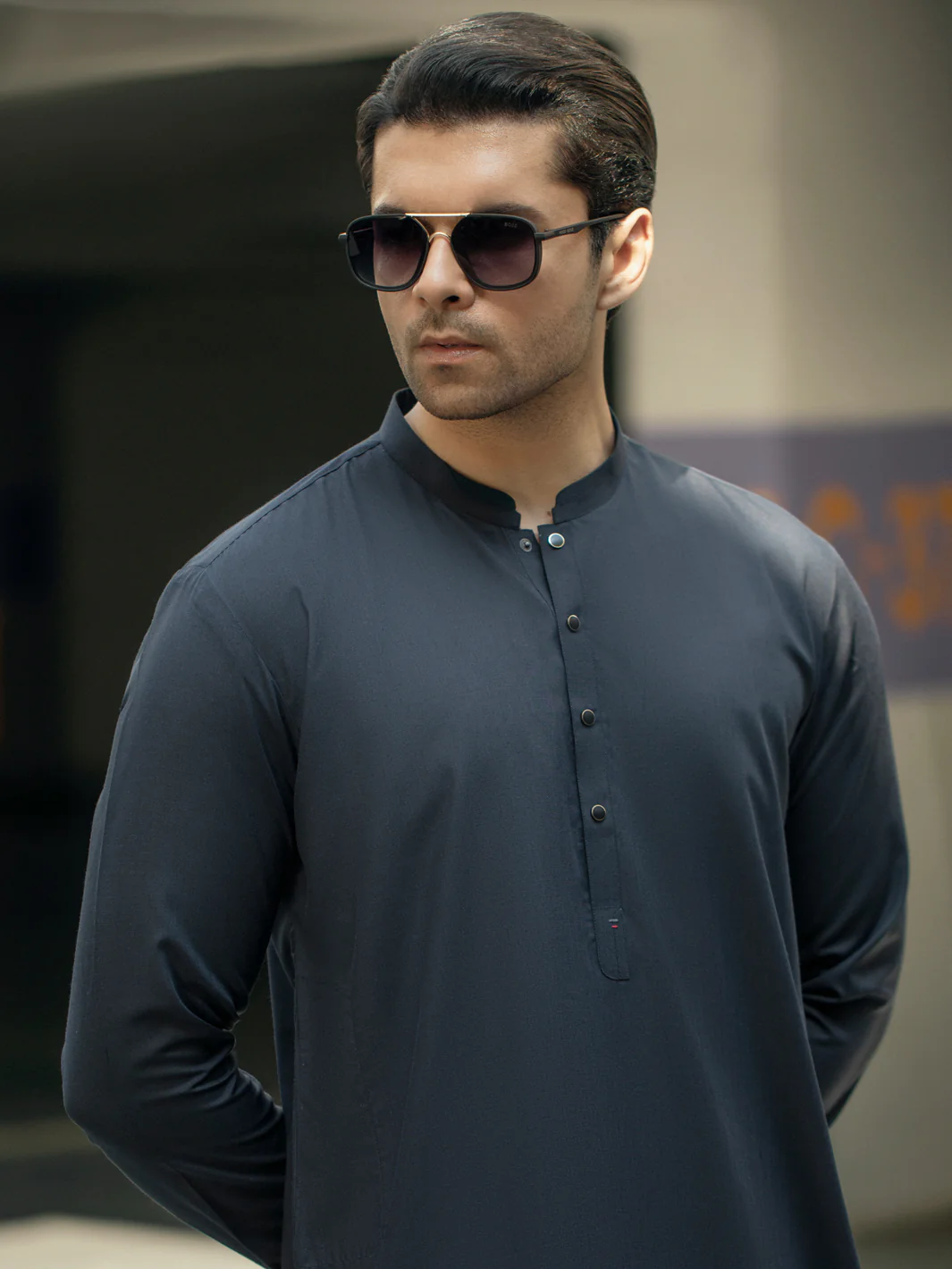 BLACK VISCOSE KURTA TROUSERS | AL-KT-US-2942/AM-6056D - Image 3