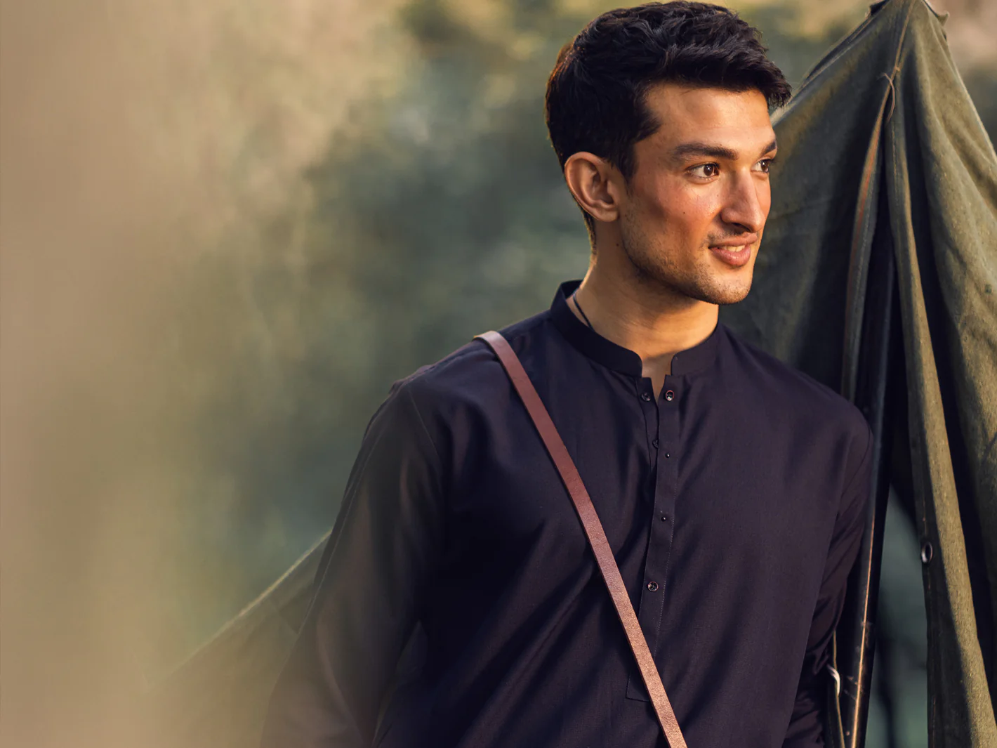 DARK BLUE BLENDED KURTA TROUSERS | AL-KT-US-2962/AM-6147C - Image 5