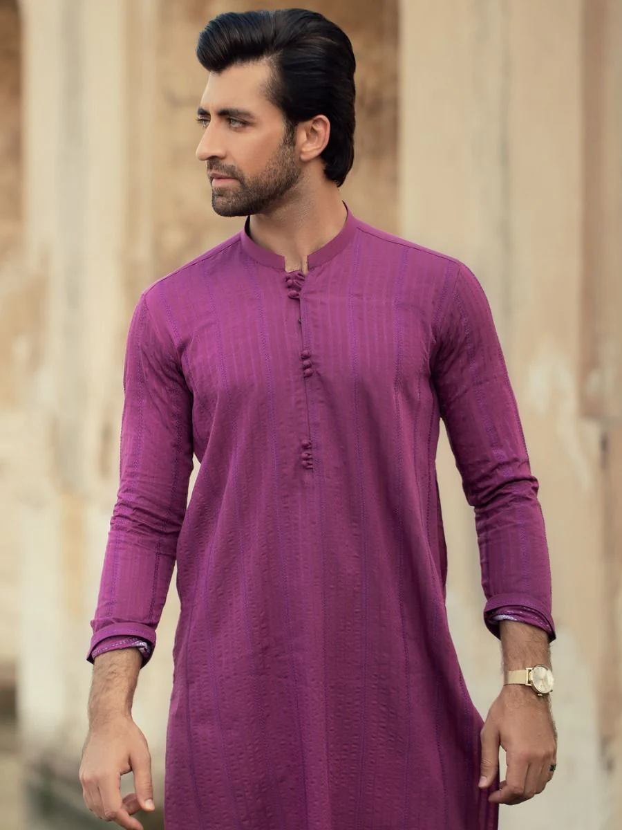 PURPLE PUR KURTA TROUSERS | AL-KT-US-922 V-3 2021 - Image 2