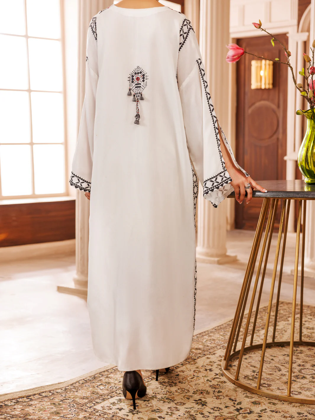 WHITE MAPLE SILK KURTI | AL-LK-1003/FB-1003A - Image 2