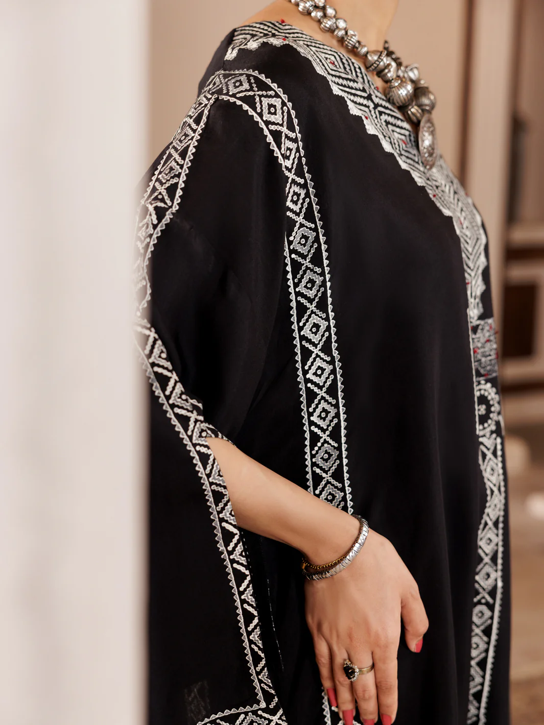BLACK MAPLE SILK KURTI | AL-LK-1004/AM-2329A - Image 4