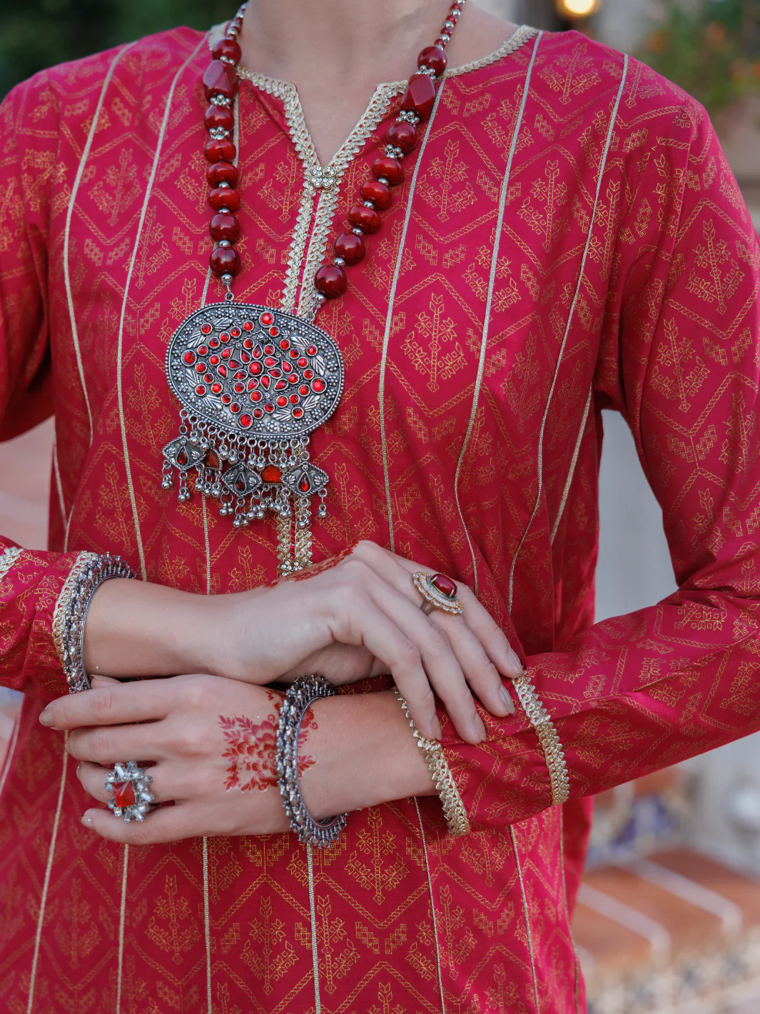 FUCHSIA LAWN KURTI | AL-LK-1029/FB-1029A - Image 3