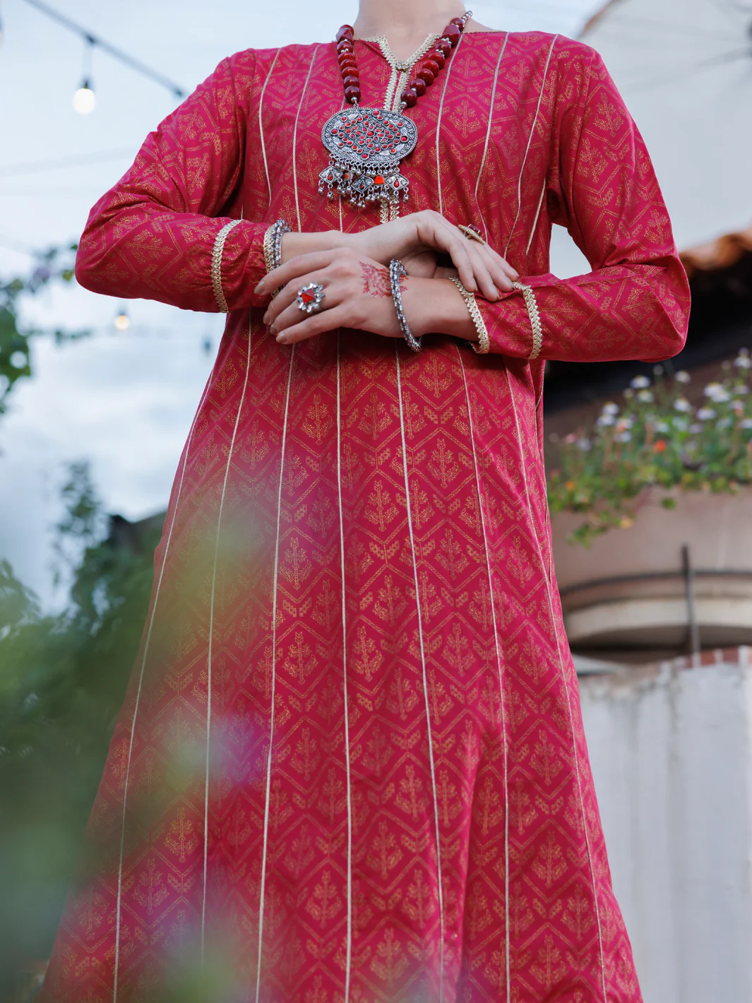 FUCHSIA LAWN KURTI | AL-LK-1029/FB-1029A - Image 4