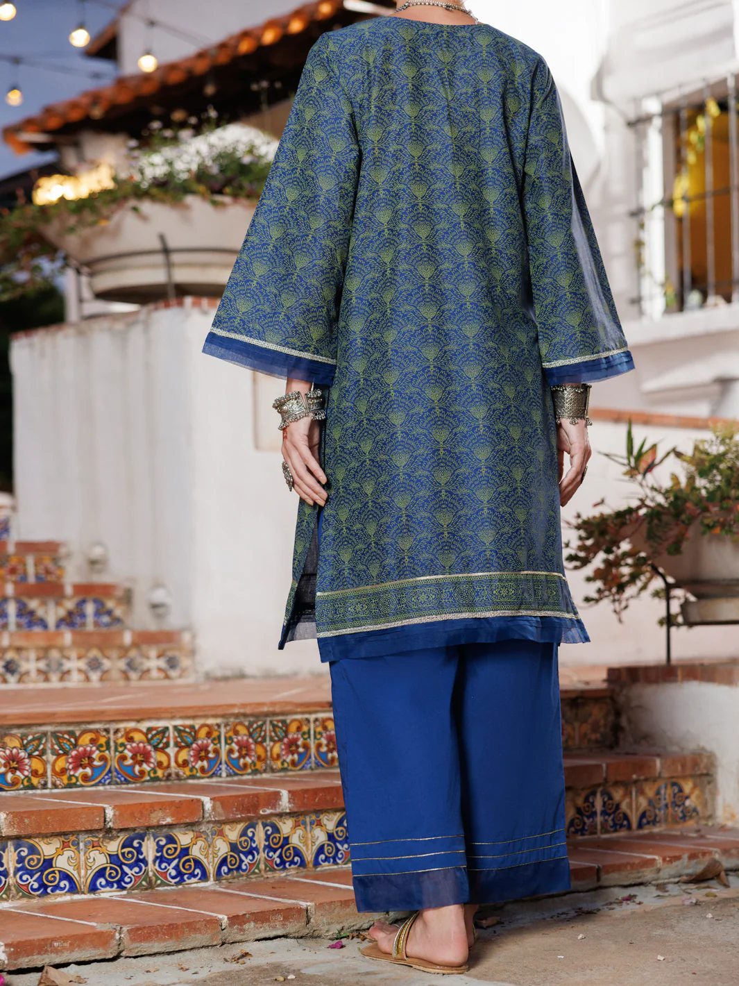 BLUE LAWN KURTI | AL-LK-1031/FB-1031A - Image 2