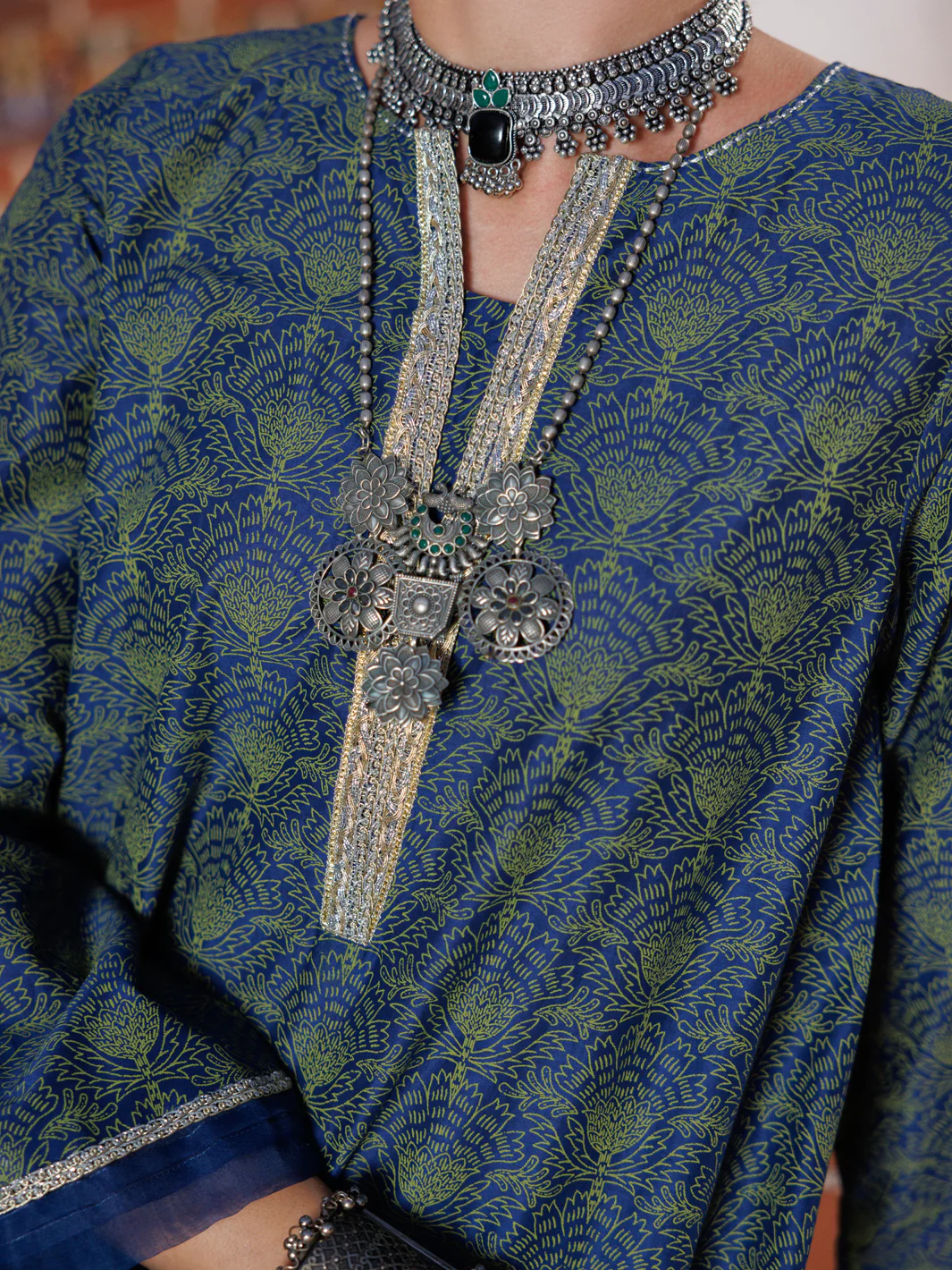 BLUE LAWN KURTI | AL-LK-1031/FB-1031A - Image 4
