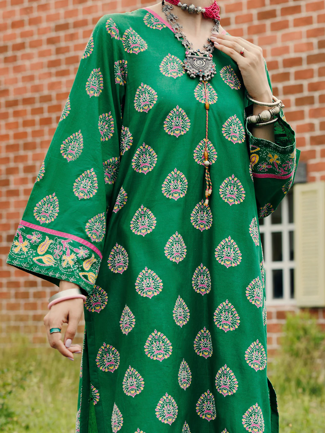 GREEN LAWN KURTI | AL-LK-1039/FB-1039A - Image 3