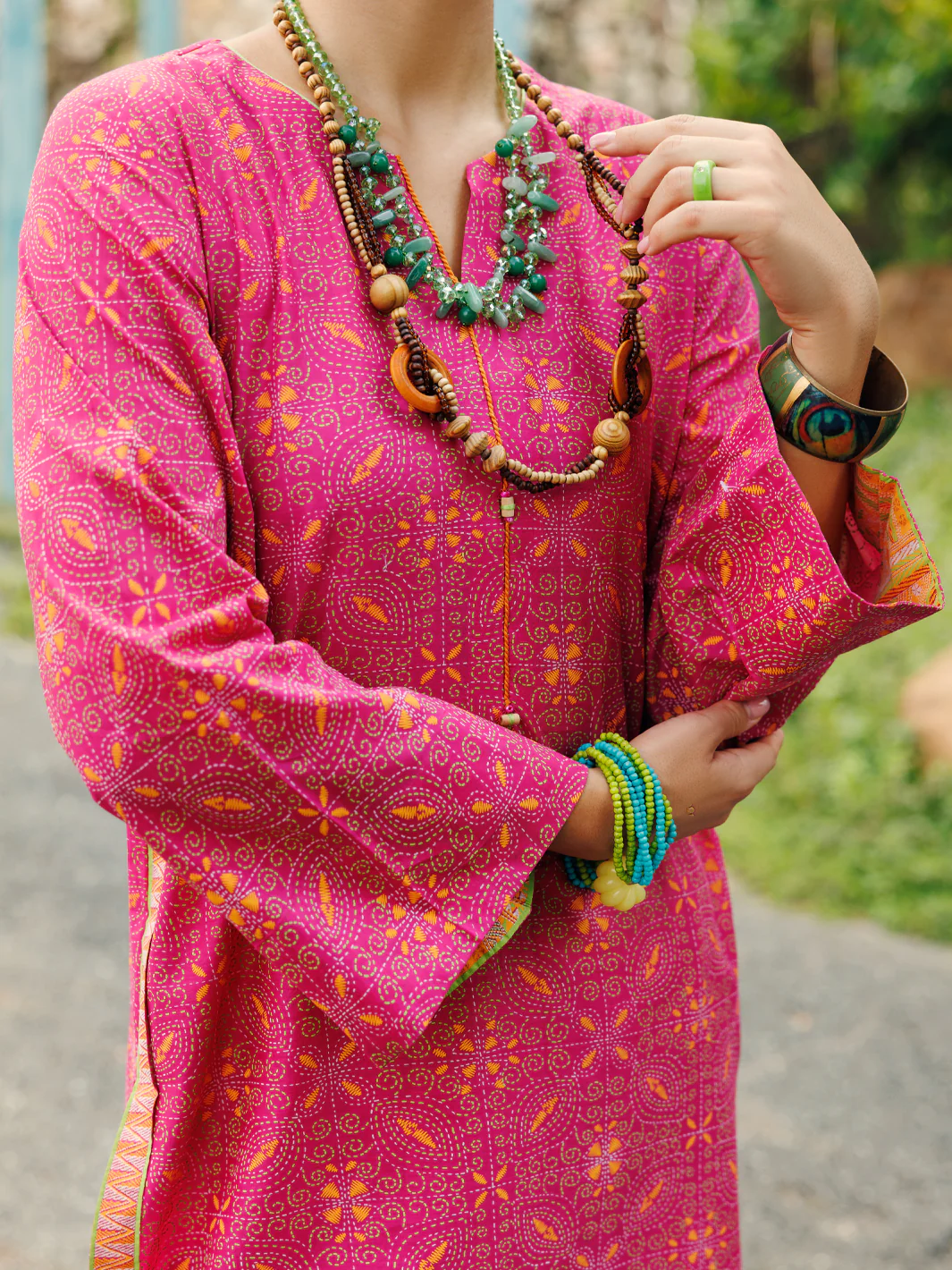 PINK LAWN KURTI | AL-LK-1040/FB-1040A - Image 3
