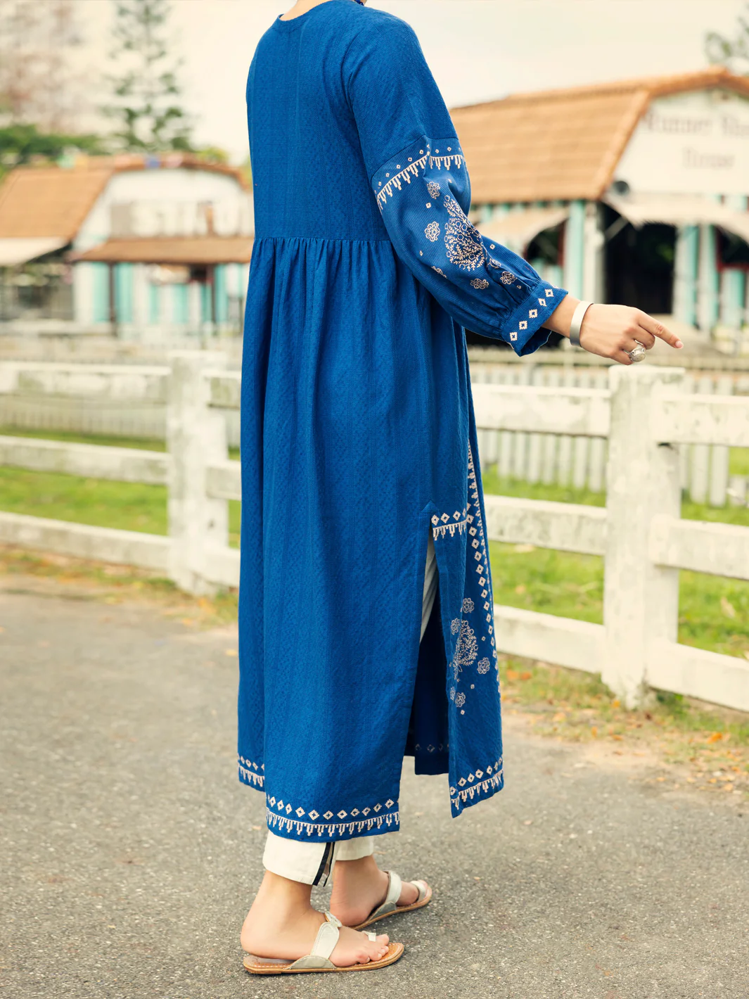 BLUE LINO KARA KURTI | AL-LK-1045/FB-1045A - Image 2