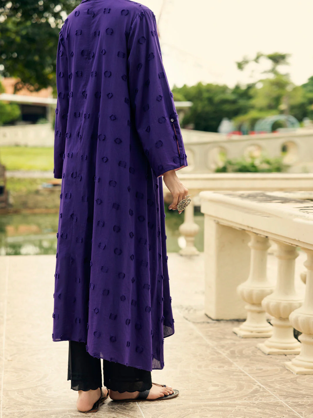 PURPLE COTTON DOBBY KURTI | AL-LK-1046/FB-1046A - Image 2
