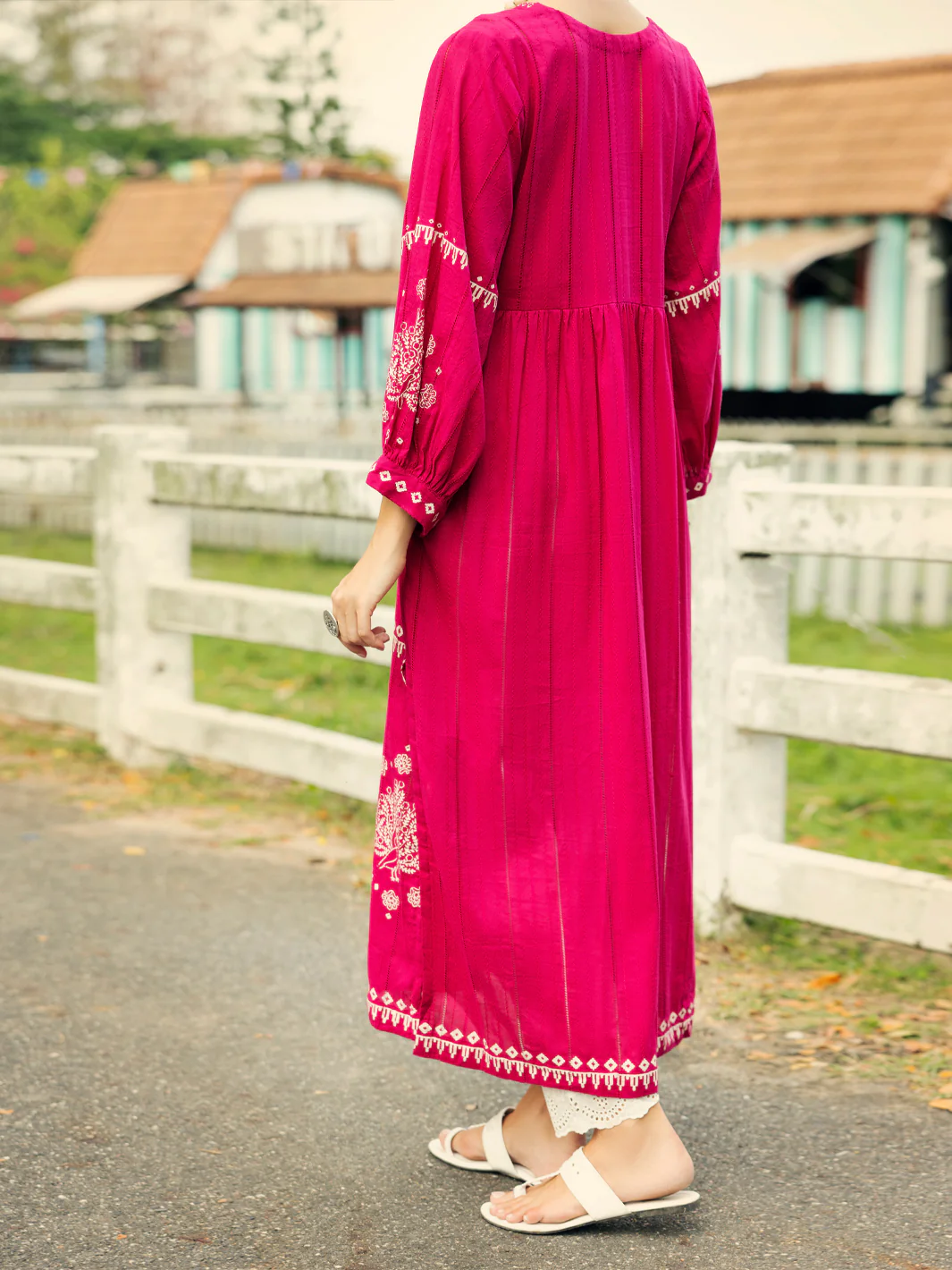 PINK LINO KARA KURTI | AL-LK-1047/FB-1047A - Image 2