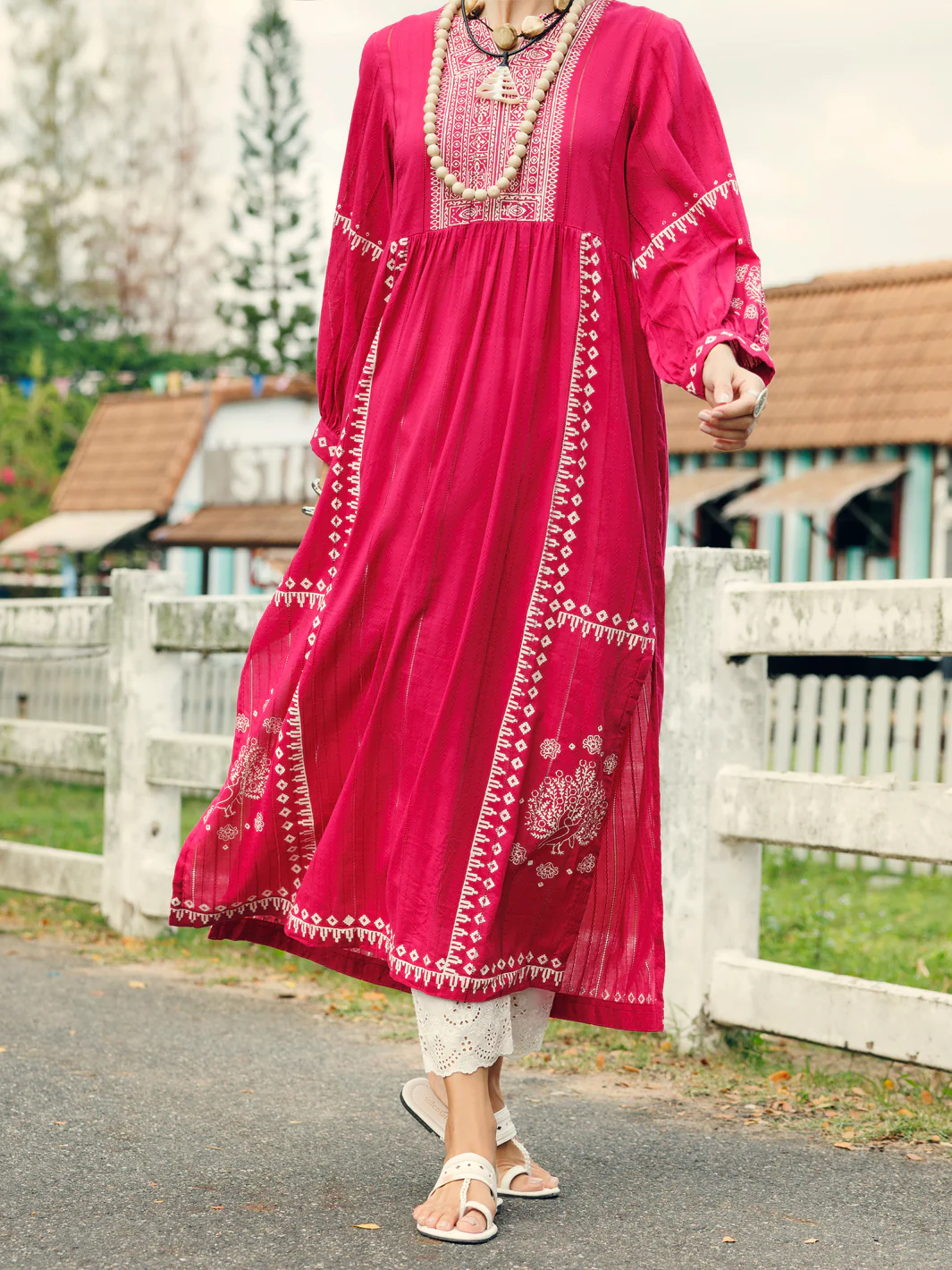 PINK LINO KARA KURTI | AL-LK-1047/FB-1047A - Image 3