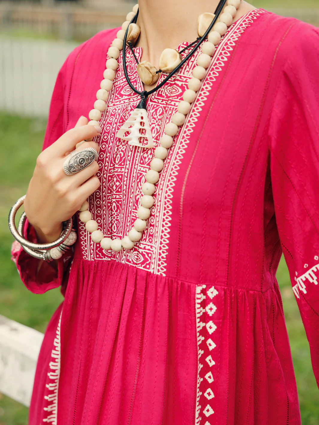 PINK LINO KARA KURTI | AL-LK-1047/FB-1047A - Image 4