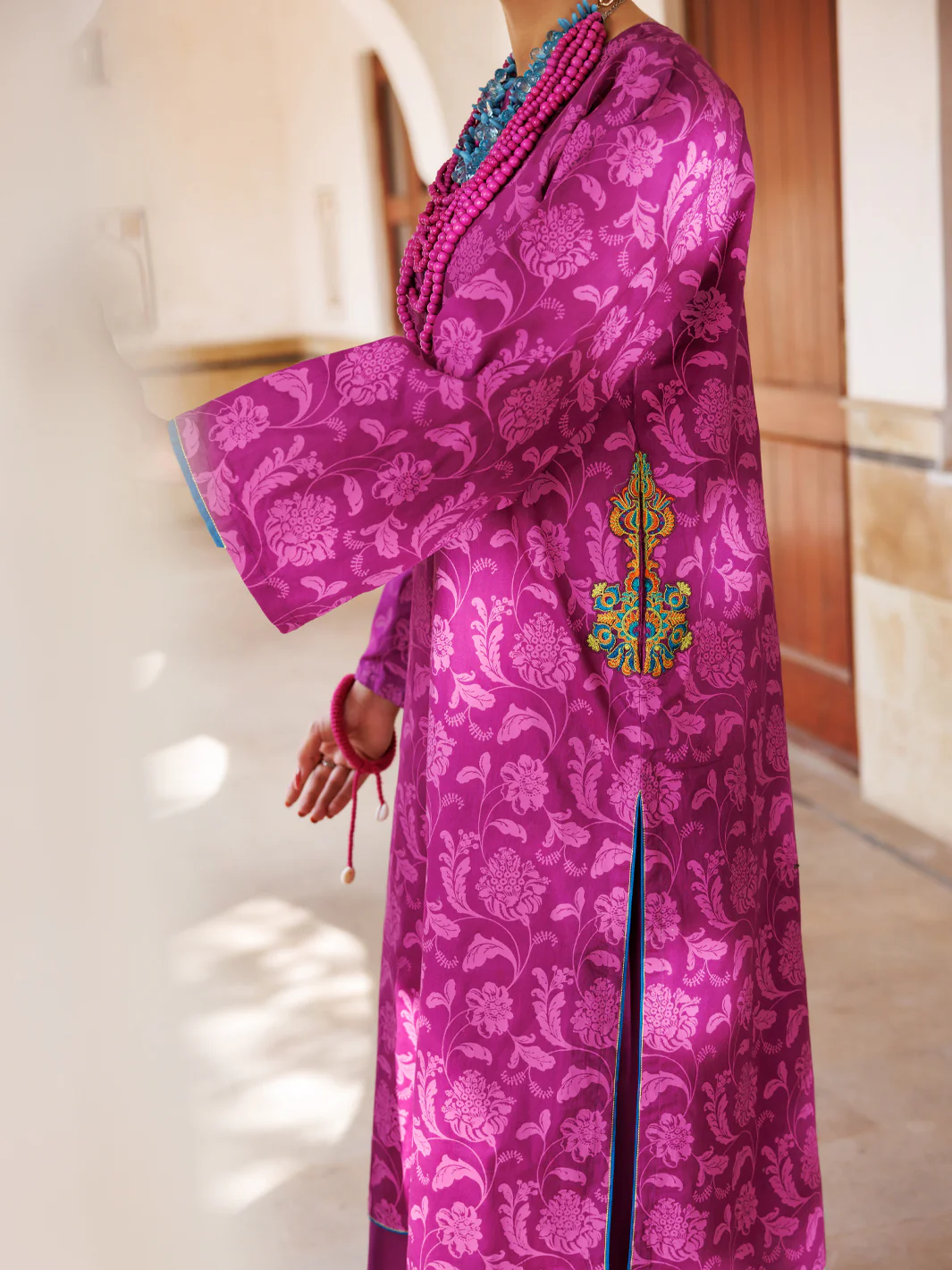 PURPLE CAMBRIC KURTI | AL-LK-967/FB-967A - Image 3