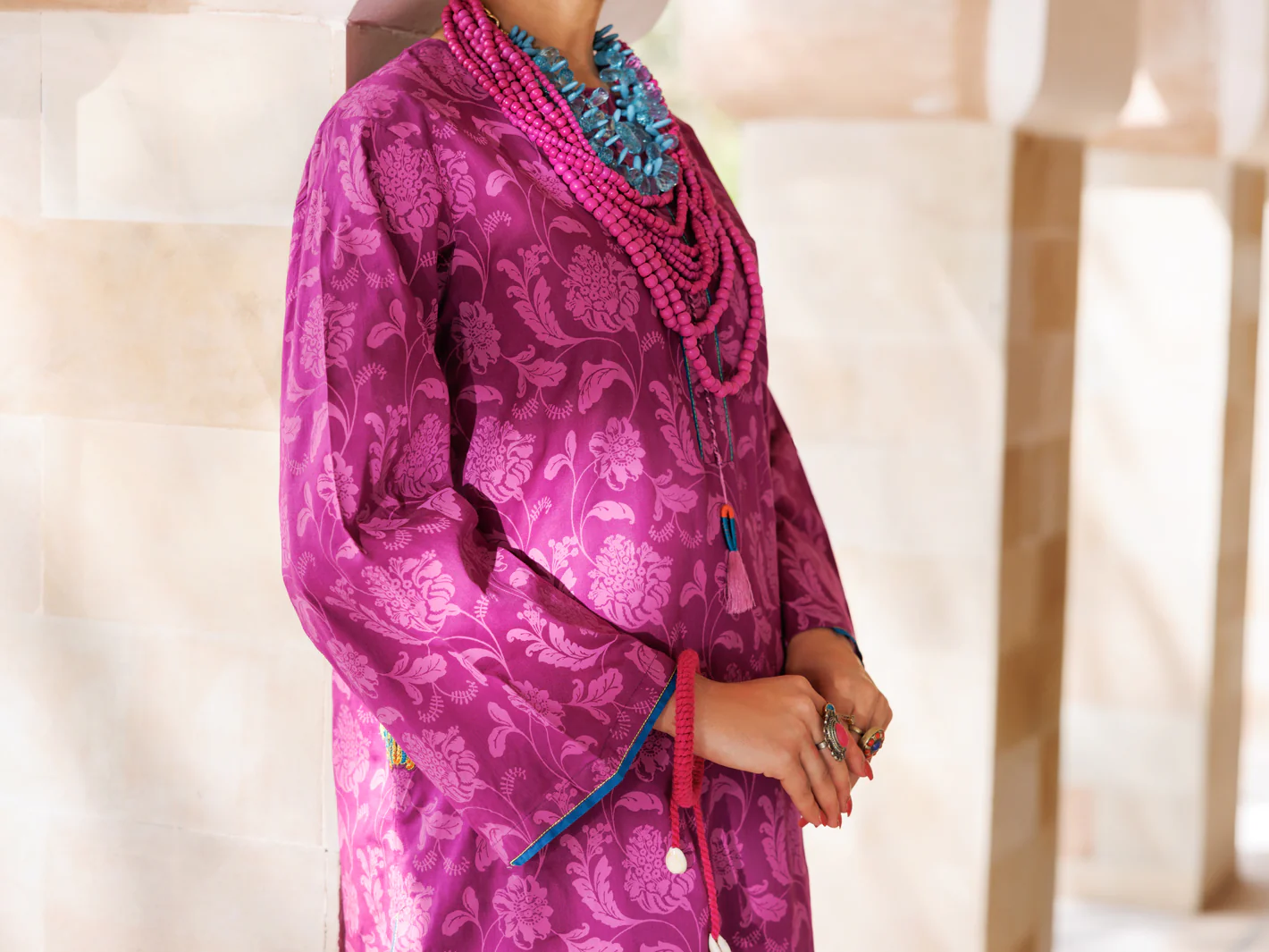 PURPLE CAMBRIC KURTI | AL-LK-967/FB-967A - Image 5