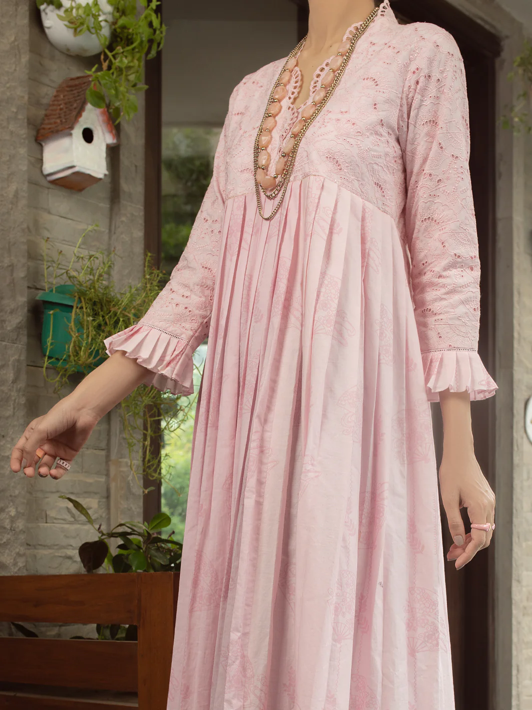 PINK LAWN KURTI | AL-LK-US-838/FB-838A - Image 4