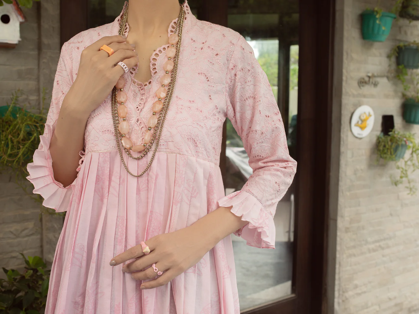 PINK LAWN KURTI | AL-LK-US-838/FB-838A - Image 5