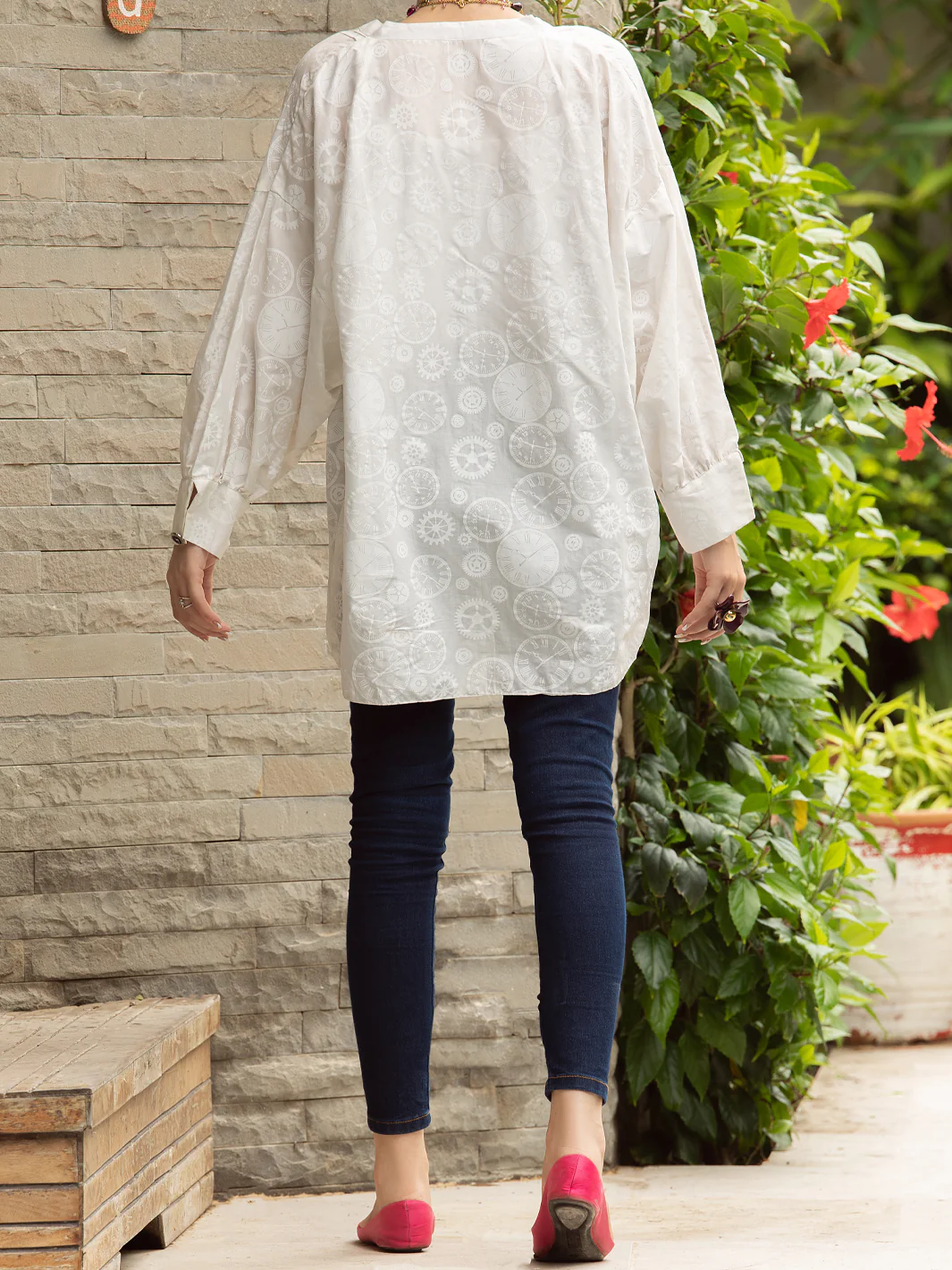 WHITE LAWN KURTI | AL-LK-US-839/FB-839A - Image 7