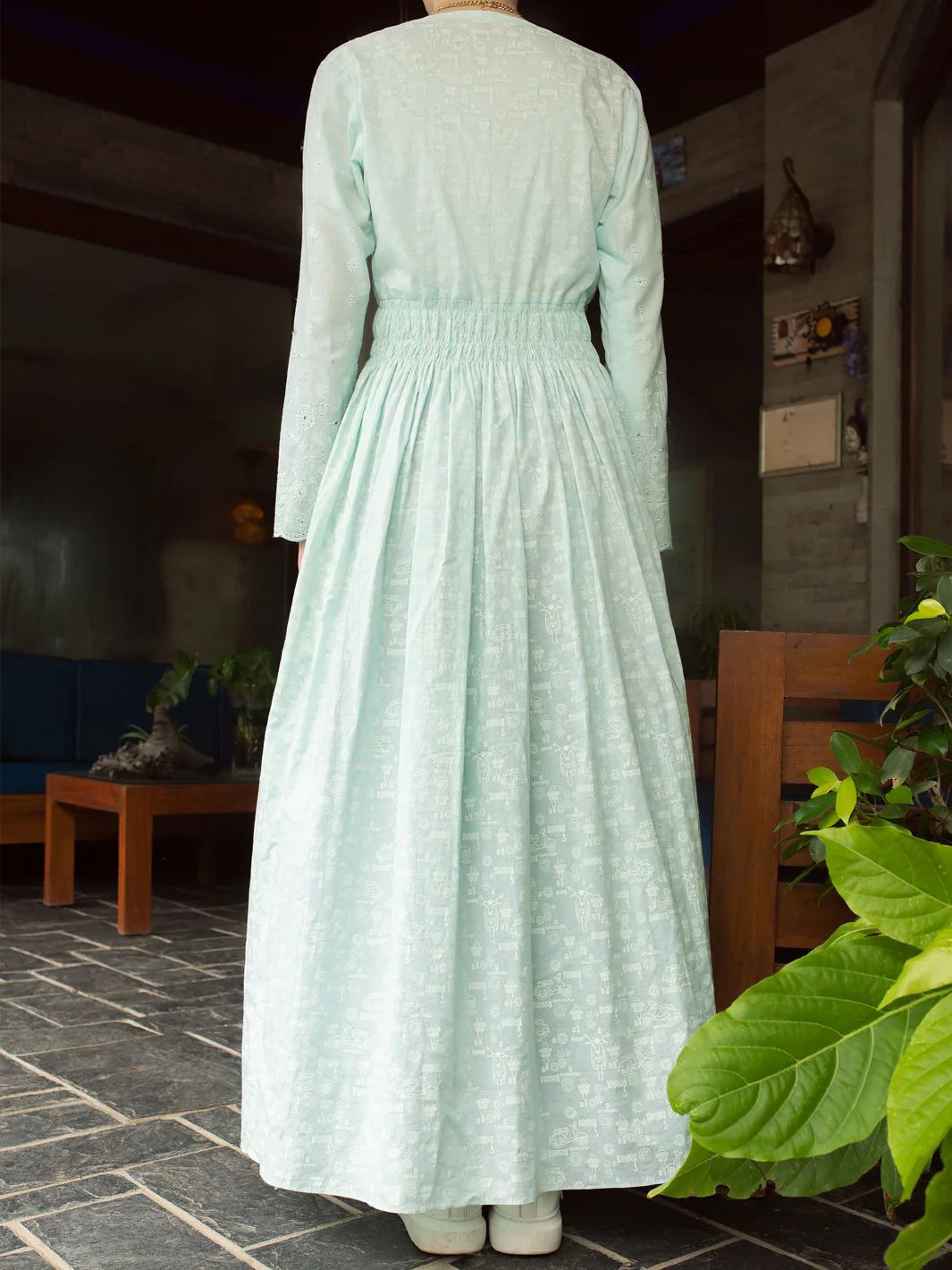 ICE BLUE LAWN KURTI | AL-LK-US-840/FB-840A - Image 2