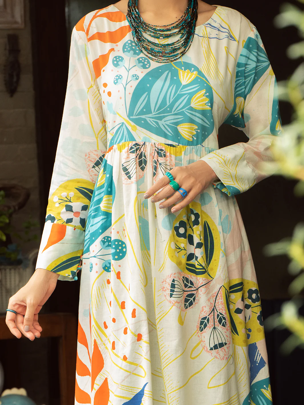 MULTICOLOR CAMBRIC KURTI | AL-LK-US-841/FB-841A - Image 3