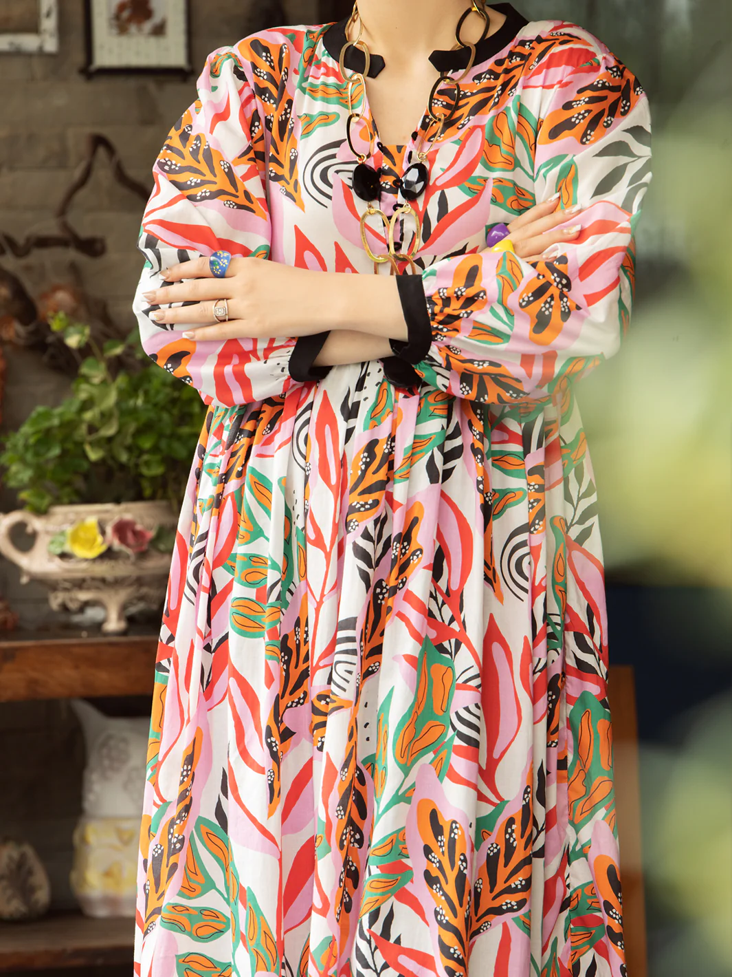 MULTICOLOR CAMBRIC KURTI | AL-LK-US-842/FB-842A - Image 3
