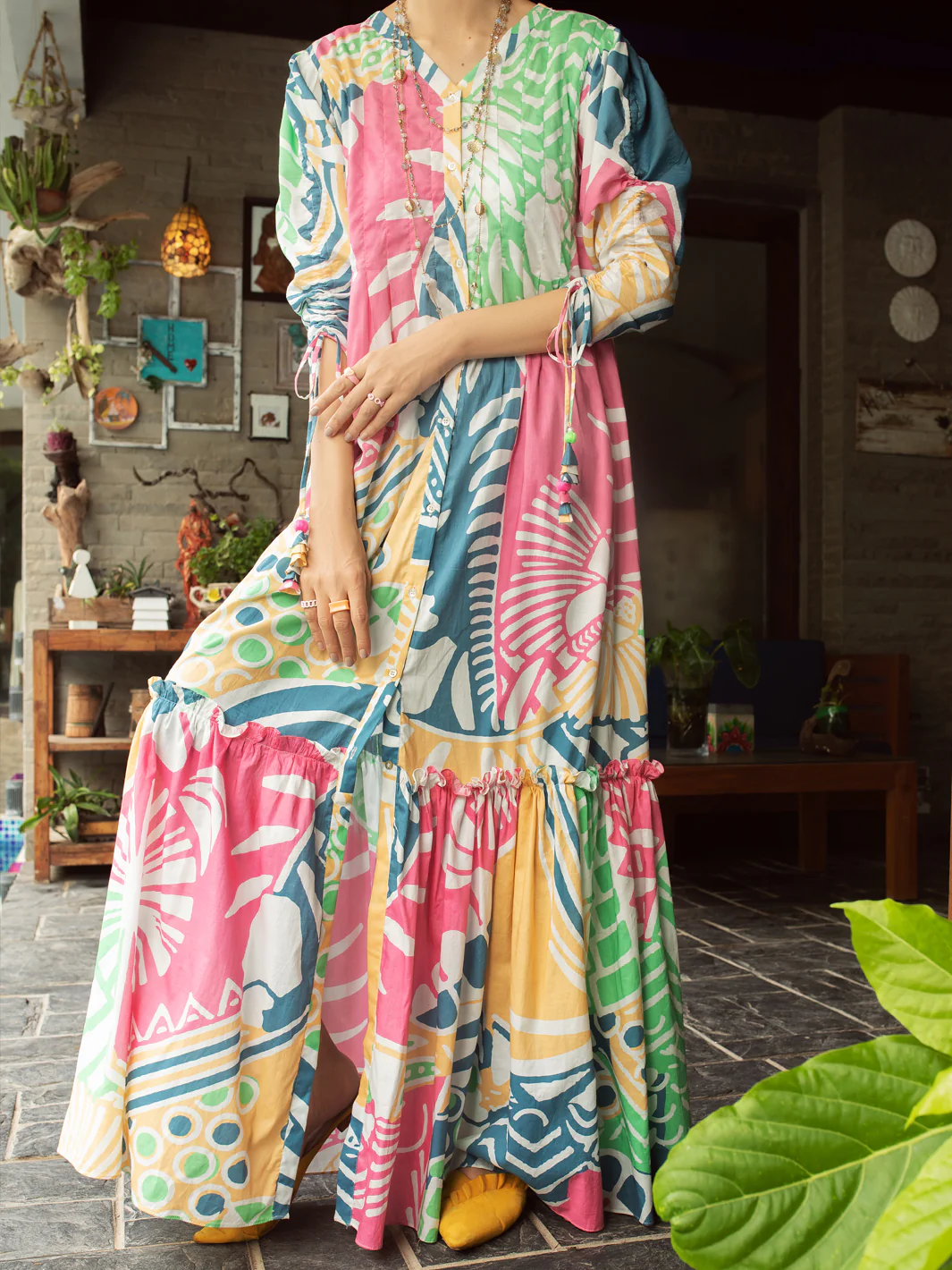 MULTICOLOR CAMBRIC KURTI | AL-LK-US-848/FB-848A - Image 4
