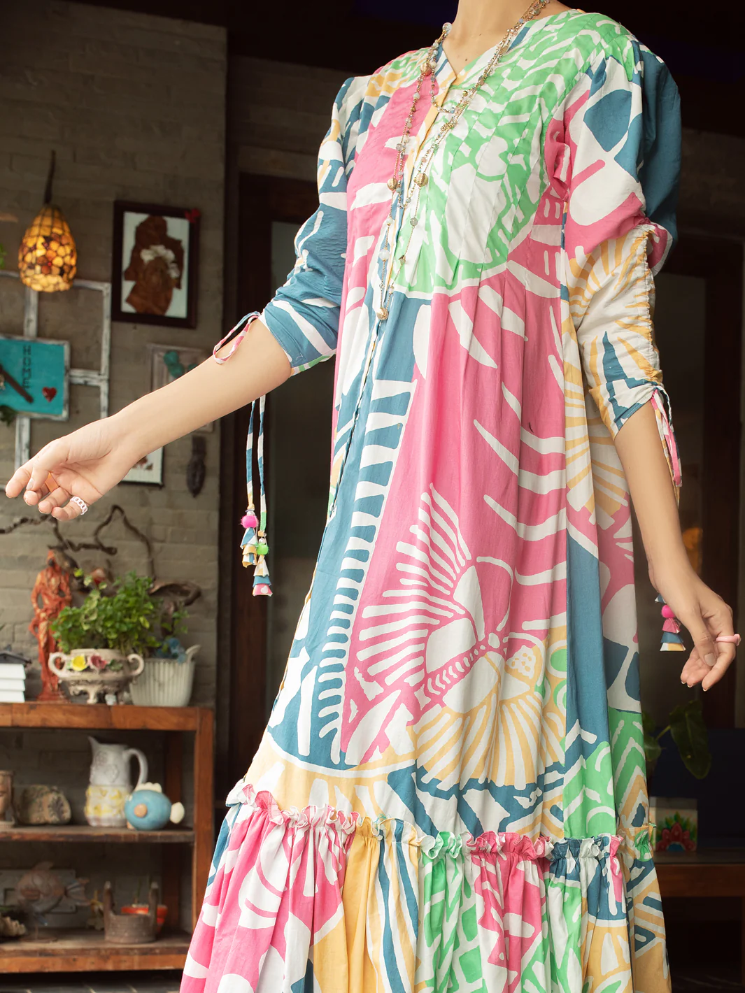 MULTICOLOR CAMBRIC KURTI | AL-LK-US-848/FB-848A - Image 5