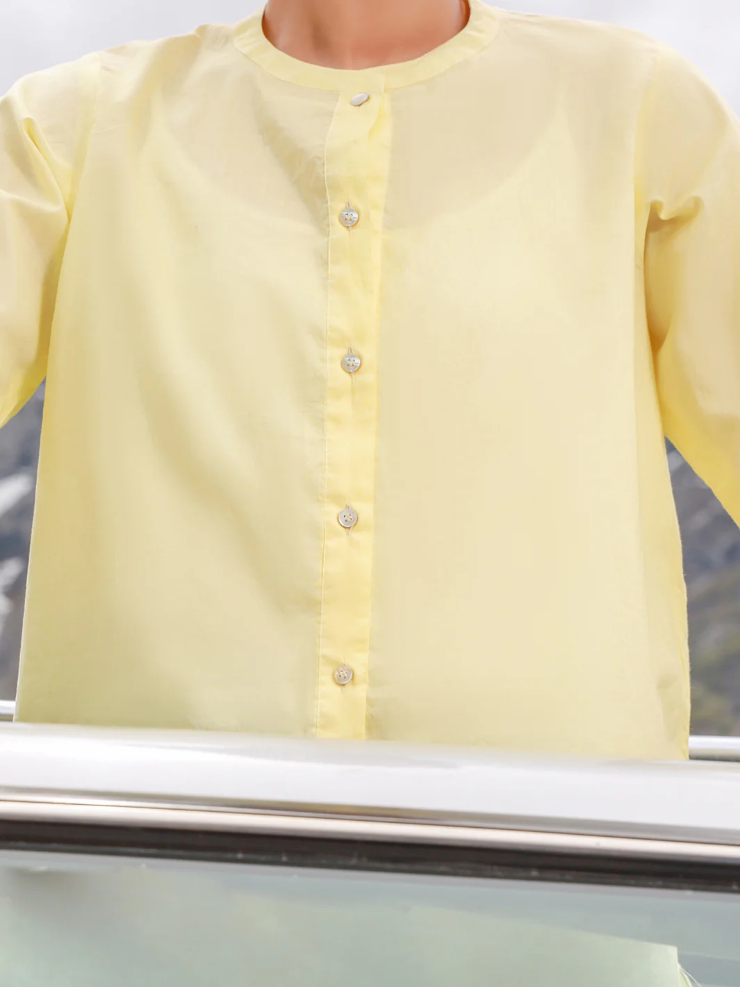 LIME YELLOW DYED KURTI | AL-LK-US-850/RFD - Image 3