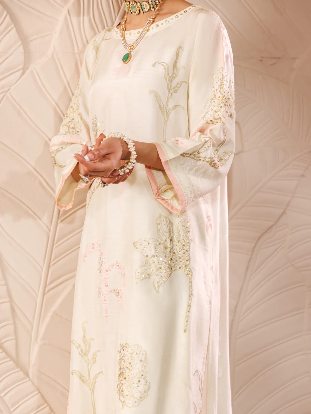 OFF WHITE RAW SILK 2PC STITCHED | AL-LS-LKS-480/AM-2987B - Image 2