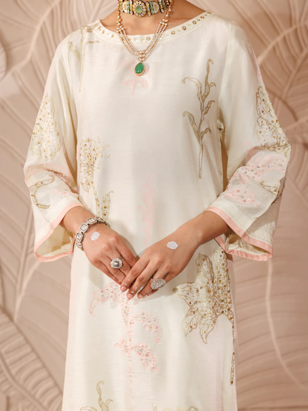 OFF WHITE RAW SILK 2PC STITCHED | AL-LS-LKS-480/AM-2987B - Image 3