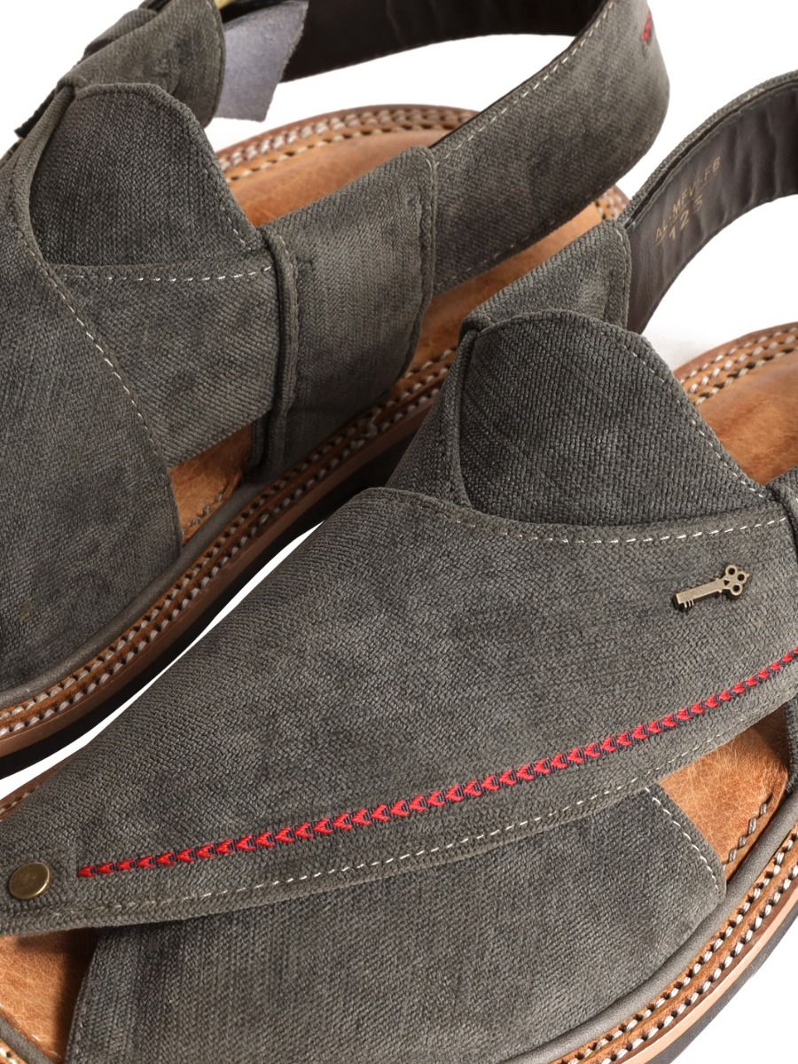 GREY PESHAWARI SANDALS | AL-MFW-FB-US-125 - Image 2