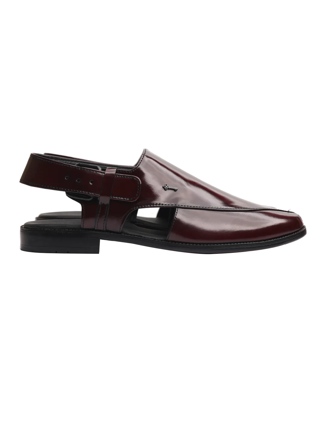 BURGUNDY LEATHER PESHAWARI SANDALS | AL-MFW-HC-US-148-R1 - Image 2