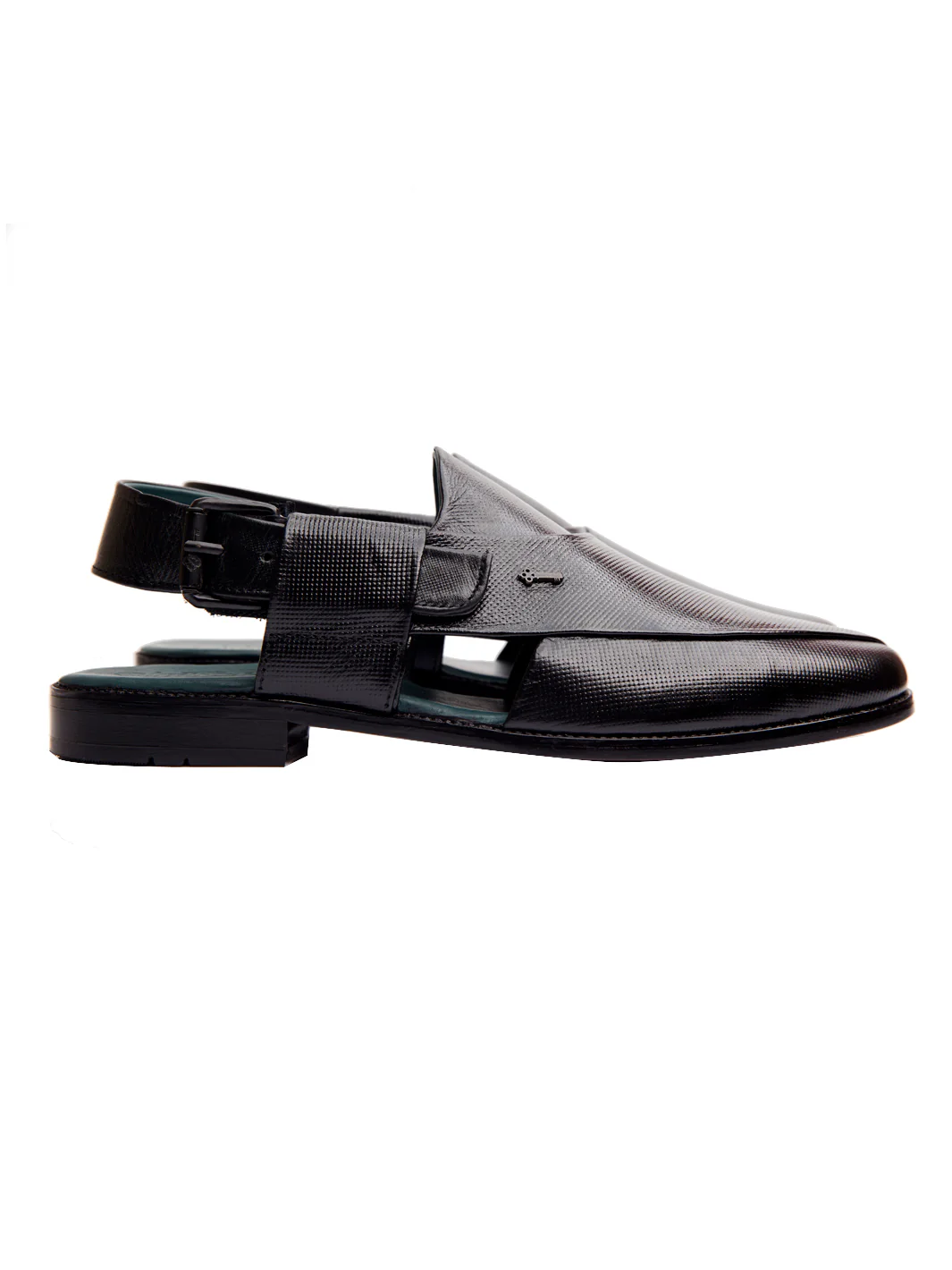 BLACK LEATHER PESHAWARI SANDALS | AL-MFW-HC-US-150-R1 - Image 2