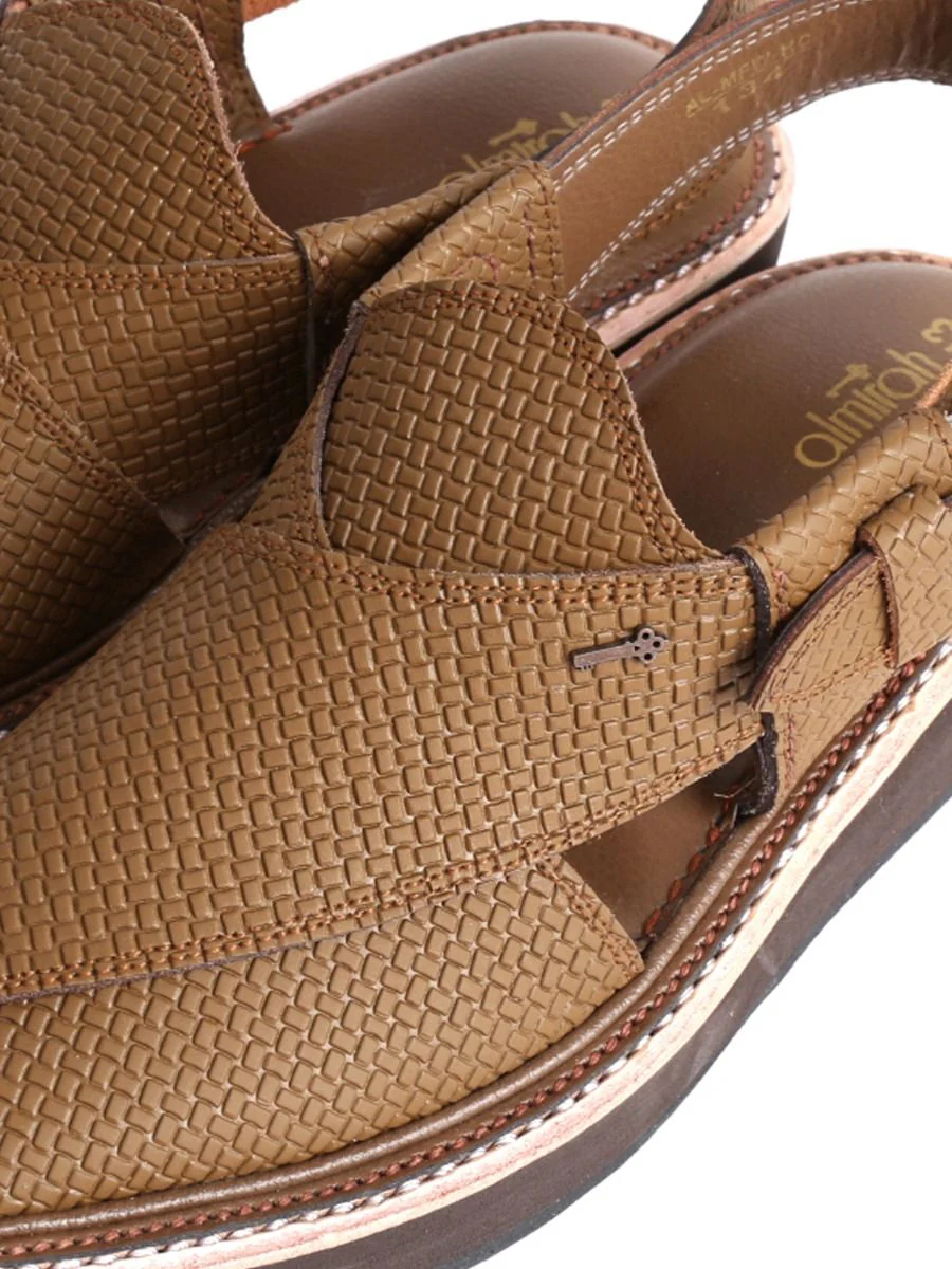 OLIVE LEATHER PESHAWARI SANDALS | AL-MFW-HCK-US-134 V-1 2021 - Image 2