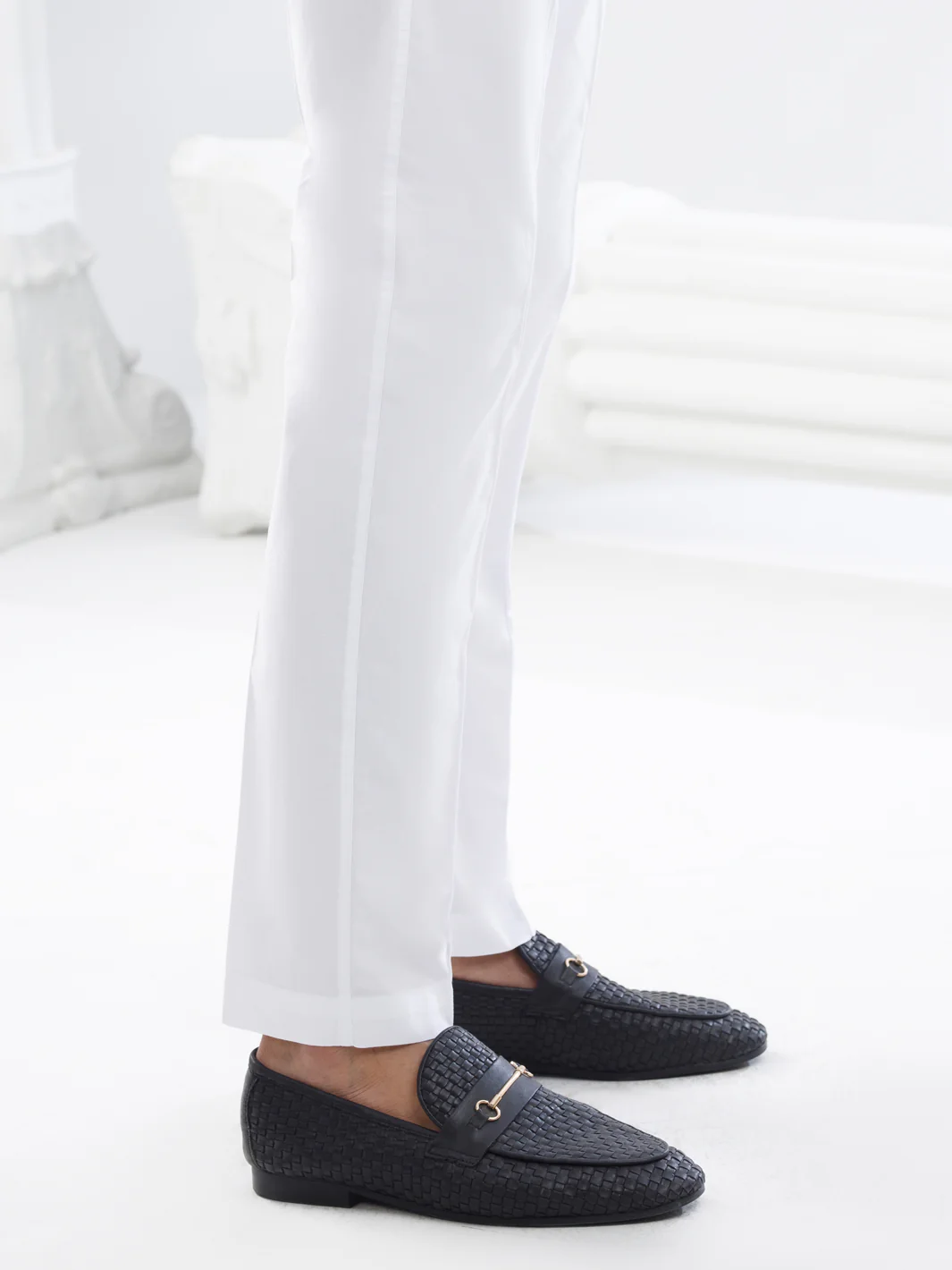 WHITE COTTON TROUSERS | AL-MTR-008W-R26/JJ-8775-A2 - Image 3