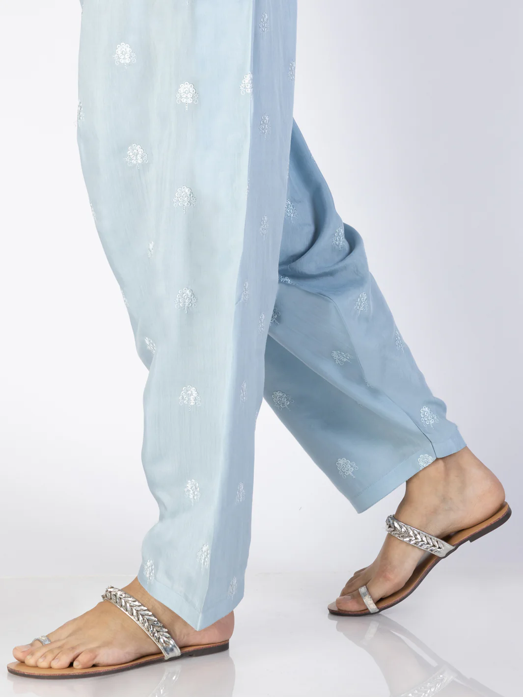ICE BLUE VISCOSE TROUSERS | AL-T-700/AM-2046A - Image 2