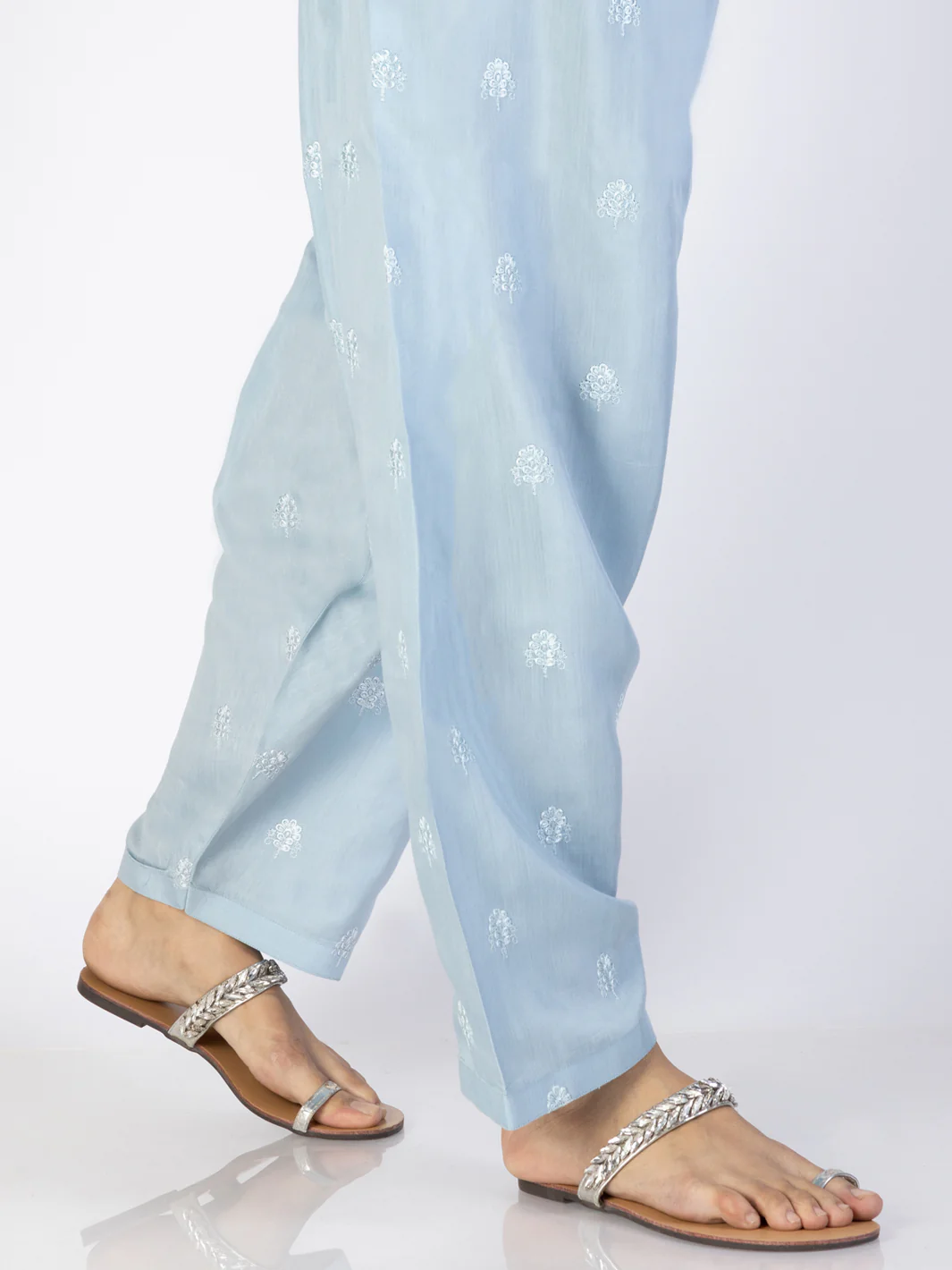 ICE BLUE VISCOSE TROUSERS | AL-T-700/AM-2046A - Image 3