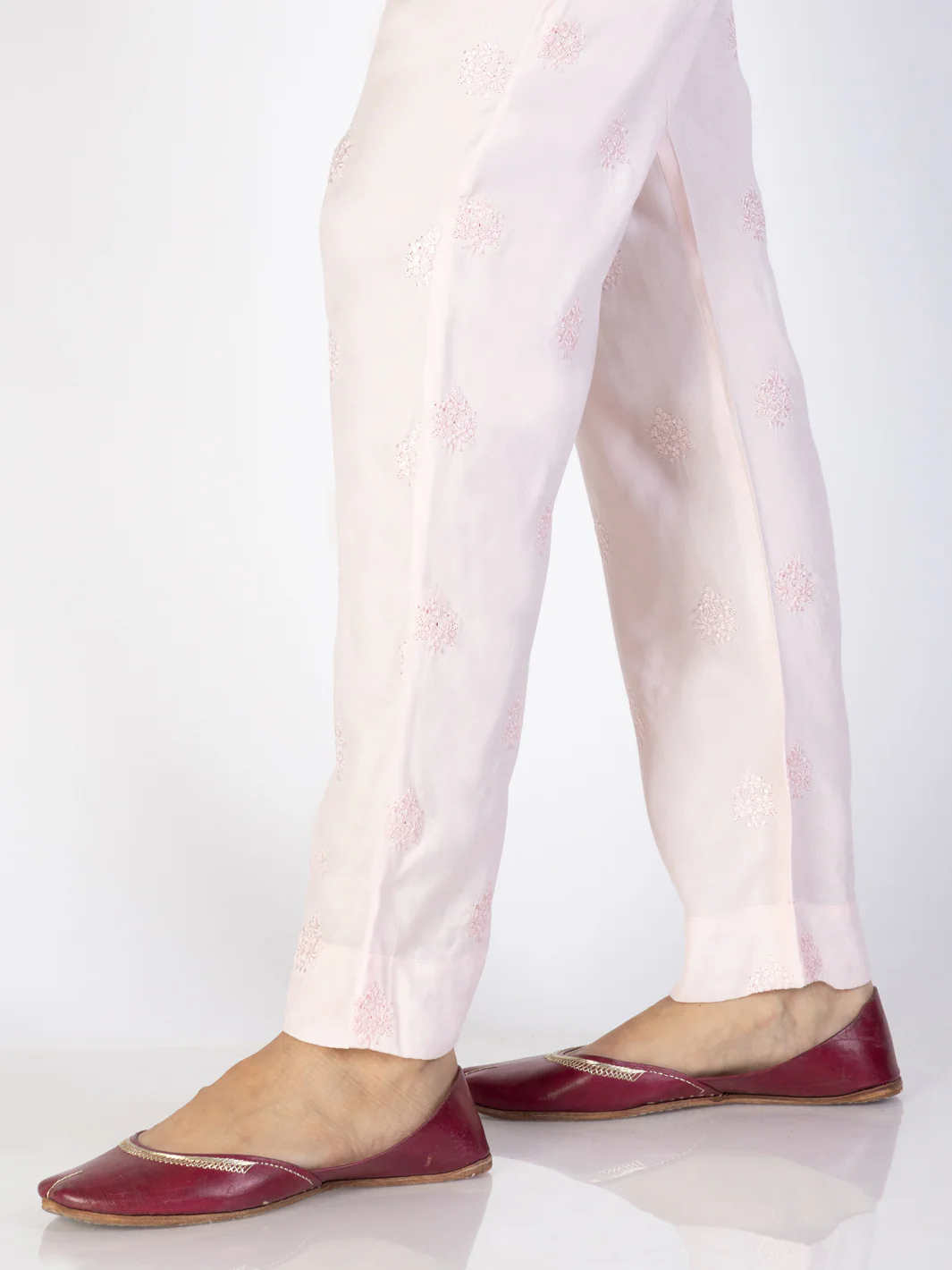LIGHT PINK VISCOSE TROUSERS | AL-T-701/AM-2046A - Image 2