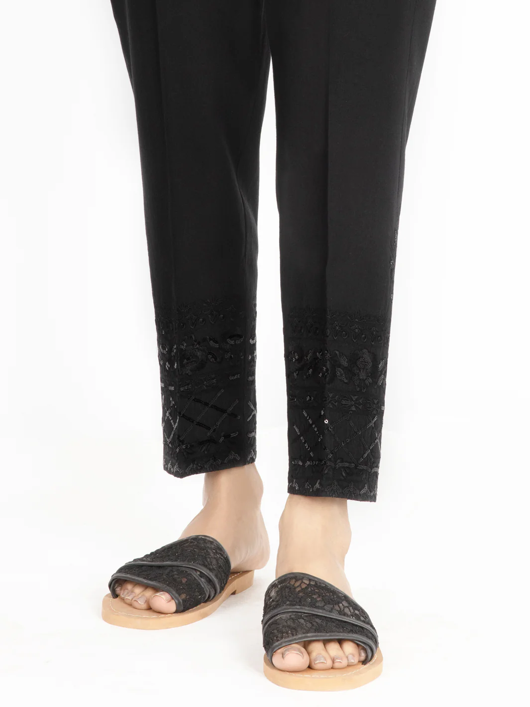 BLACK LAWN TROUSERS | AL-T-US-525/ALP-1097SH - Image 2