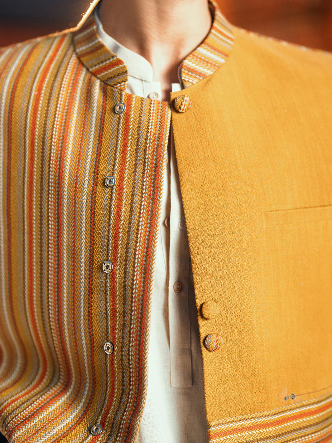 MUSTARD WAISTCOAT | AL-WC-493/JJ-8094A - Image 4